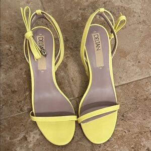 Delian Yellow Strappy Heels